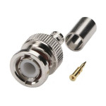 BNC male crimp plug for KX6 cable /RG59 coaxial cable
