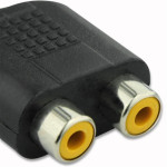 plated RCA Audio Y Splitter plug jack adapter 1 male 2 female connector for Audio Video AV Cable convert