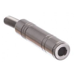  Metal 6.35 mm female 1/4 " stereo jack socket connector