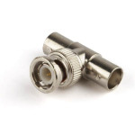 BNC male connector to 2 BNC female