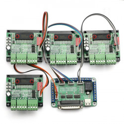 4 Axis TB6560 CNC Stepper Motor Driver + Controller Board Kit, 3A