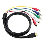 HDMI Male to 5 RCA RGB Audio Video  Cable (1.8M)
