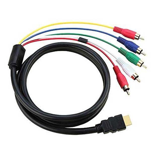 HDMI Male to 5 RCA RGB Audio Video  Cable (1.8M)