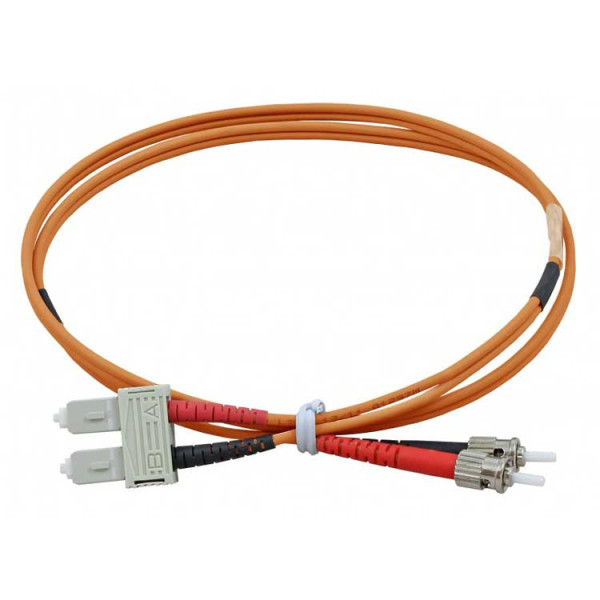 SC-ST 50/125 OM2 Duplex Multimode Fiber Optic Cable (3m)