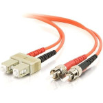 SC-ST 50/125 OM2 Duplex Multimode Fiber Optic Cable (3m)