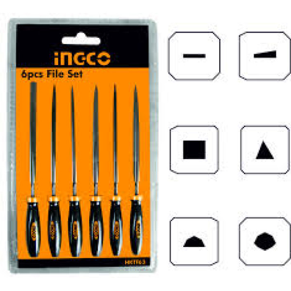  6pc Needle File Set 160x4mm