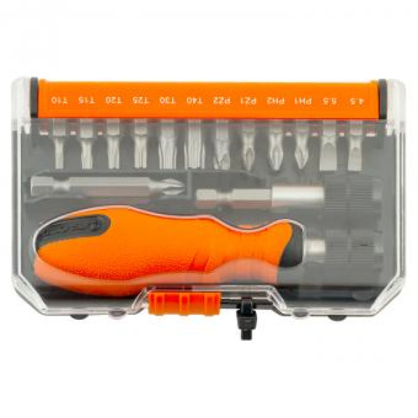 Screwdriver with nozzles TACTIX 900 016 16 pcs case
