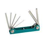 8PK-021N 7Pcs Folding Hex Key Set (1.5,2,2.5,3,4,5,6mm) 