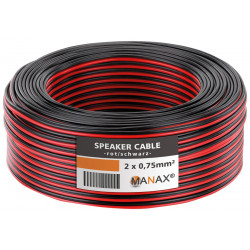 Speaker Cable red and black double cable 0.75mm² 50m