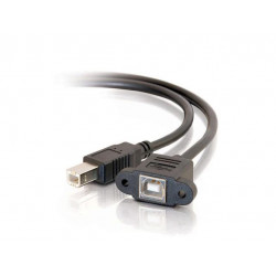 USB 2.0 B Male to USB B Female Socket Printer Panel Mount Cable