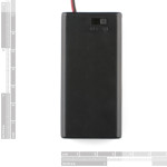 2xAA battery holder with cover and switch