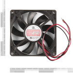 DC Brushless Fan -80x80x25mm 12V 0.08A