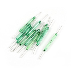 Reed Switch 2x14mm Green Glass Contact