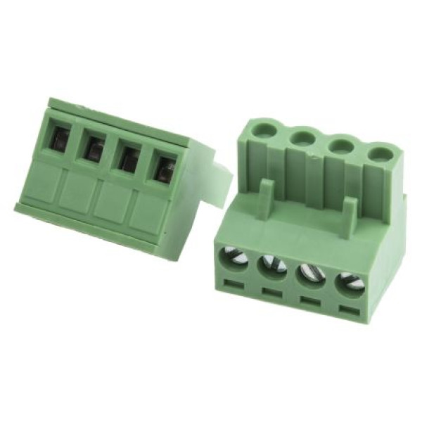 5.08mm Right Angle Screw Terminal block - 4 pin