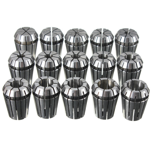 15 Pcs ER16 1-10mm Spring Collet Set Chuck Collet for CNC