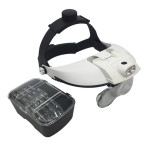 2 LED HEADBAND MAGNIFIER 1-6X MAGNIFYING  MG-81001H