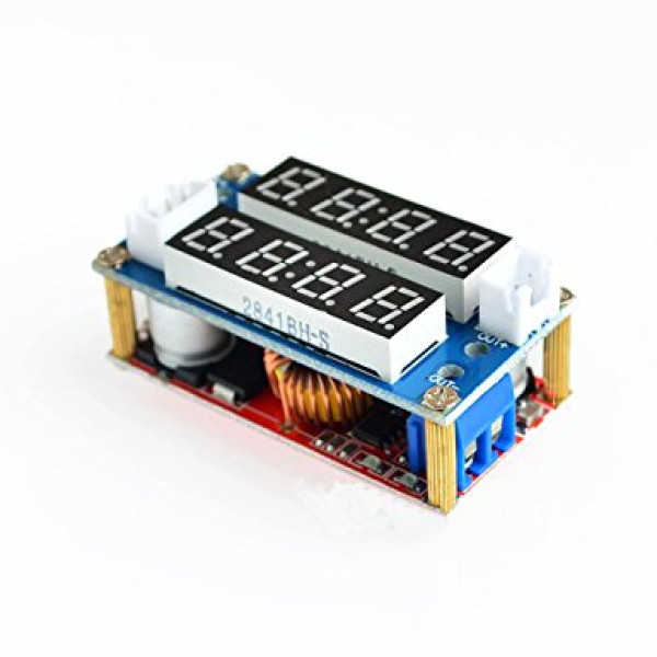5A Adjustable CC CV Display Step Down Charge Module LED Panel Voltmeter Ammeter 