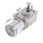 Reversible High torque Turbo Worm Gear Motor JGY370 DC 12V 10RPM