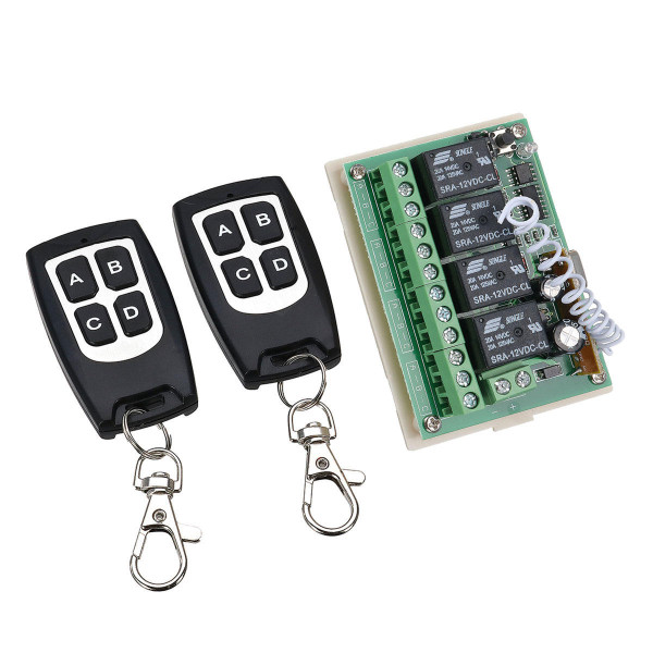 4CH Channel 433Mhz Wireless Remote Control Switch With 2 Transimitter