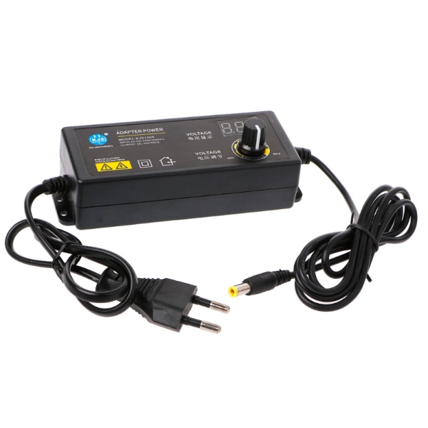 60W 3-24V Adjustable Adapter With Voltage Display