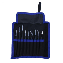9pcs/lot Anti-static ESD Tweezers