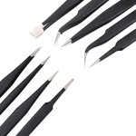 9pcs/lot Anti-static ESD Tweezers