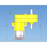 Micro DC Geared Motor with Back Shaft (1:48)