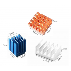 3pcs Adhesive Aluminum Heat Sink set For Raspberry Pi 4