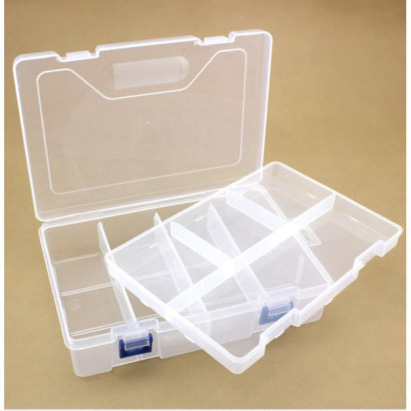 Plastic storage box 22.5 * 15.5 * 6 cm