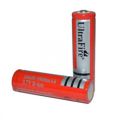  UltraFire 18650 battery 3.7V Rechargeable Li-ion Battery 5800mah Red