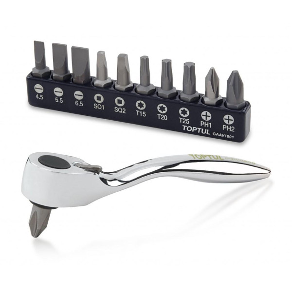 Mini Reversible Ratchet & Bit Set 12PCS GAAR 1201